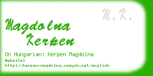 magdolna kerpen business card